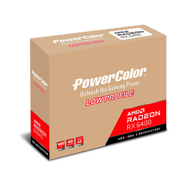 PowerColor RX 6400 Low Profile 4GB Gaming Graphics Card